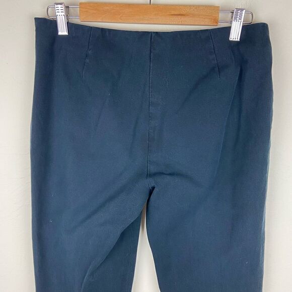 Lafayette 148 Side-Slit Straight Leg Trouser Pant - Black - Picture 6 of 7